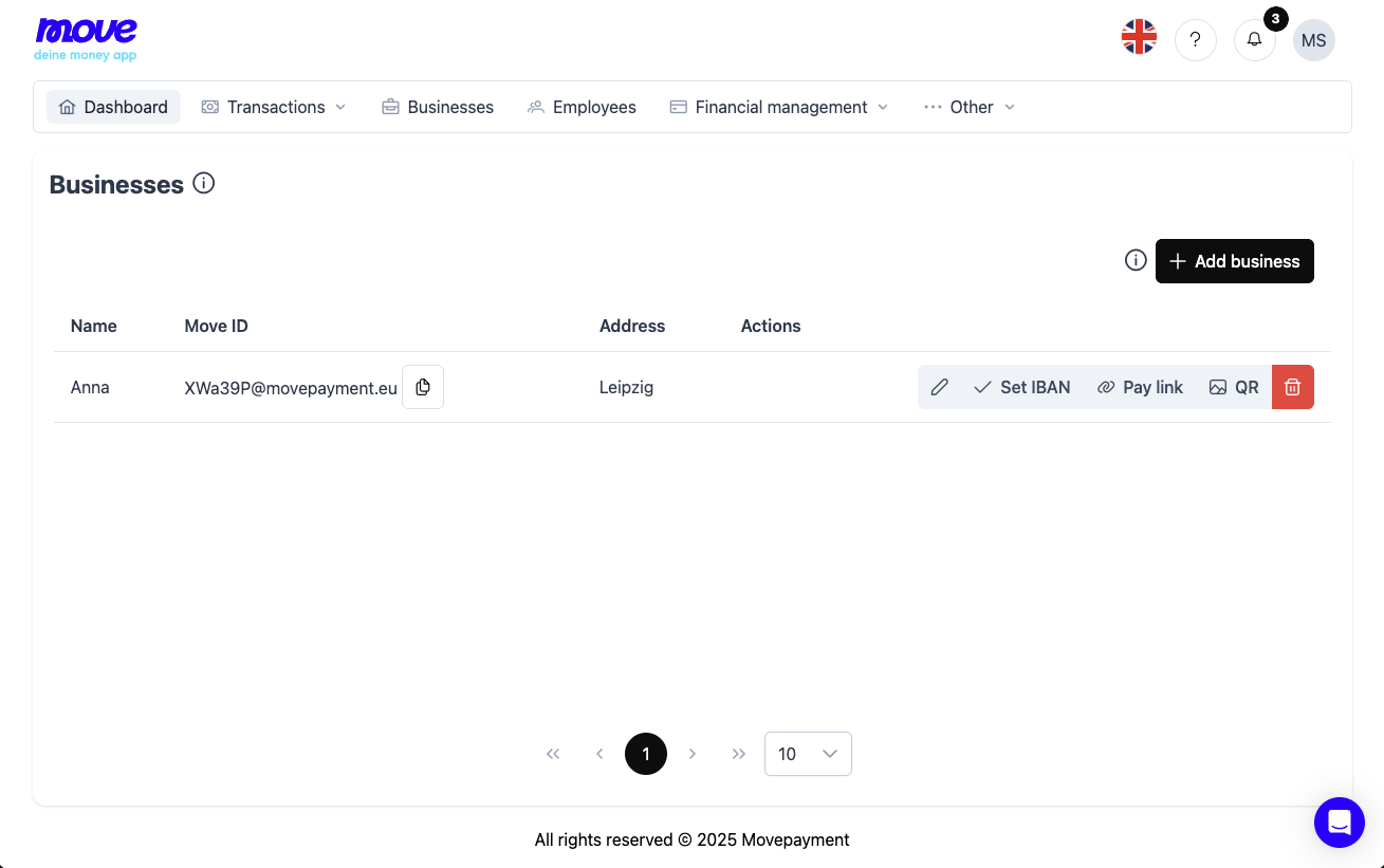 Move Payment Ecommerce API Documentation